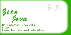 zita jova business card